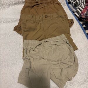 Brown and Tan Cargo Shorts Set